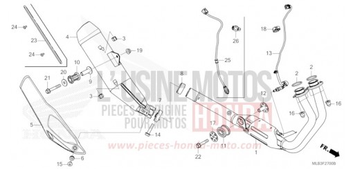 EXHAUST MUFFLER CB750AS de 2025